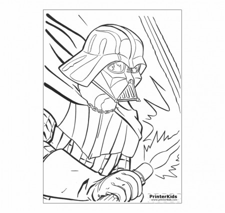Free Coloring Pages Of Star Wars Lightsaber - Darth Vader Fight Coloring  Pages | Transparent PNG Download #2491247 - Vippng