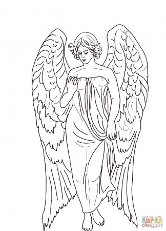 Remarkable Angel Coloring Pages For Adults Picture Inspirations – Slavyanka