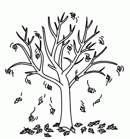 Fall Tree Printable - Coloring Pages for Kids and for Adults