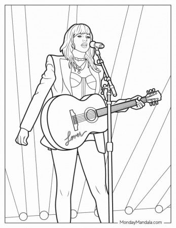 20 Taylor Swift Coloring Pages (Free ...