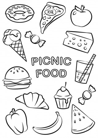 Free & Easy To Print Food Coloring Pages