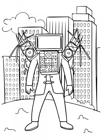 Titan TV Man coloring pages