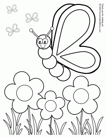 Butterfly Coloring Pages Letter E - Coloring Pages For All Ages
