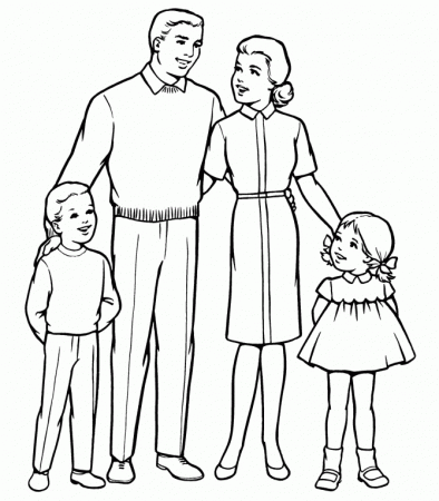 Family, People and Jobs Coloring Sheets
