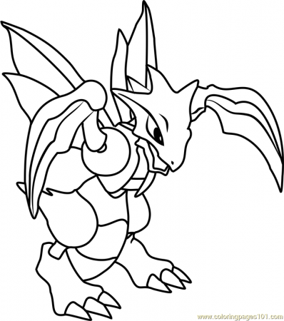 Scyther Pokemon Coloring Page for Kids - Free Pokemon Printable Coloring  Pages Online for Kids - ColoringPages101.com | Coloring Pages for Kids