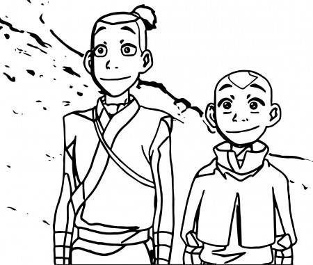 Aang And Sokka Avatar The Last Airbender Avatar Aang Coloring Page -  Wecoloringpage.com | Cartoon coloring pages, Avatar the last airbender, Coloring  pages