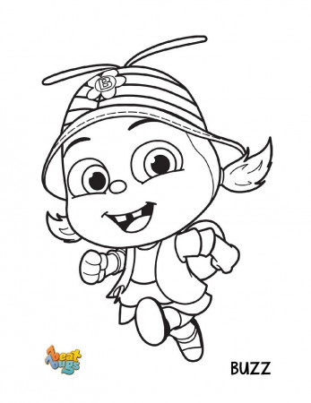 Buzz in Beat Bugs Coloring Page - Free Printable Coloring Pages for Kids