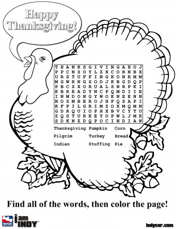 Thanksgiving word search - keep the kids busy after they watch the ...