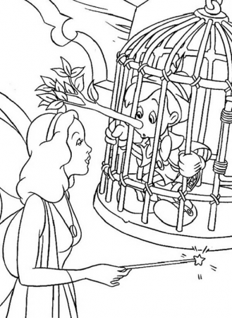 Blue Fairy Is Trying To Help Pinocchio Coloring Pages : Bulk Color ...