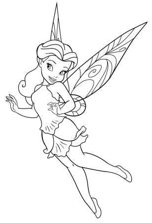 Rosetta. Colouring page | Tinkerbell coloring pages, Fairy coloring pages,  Fairy coloring