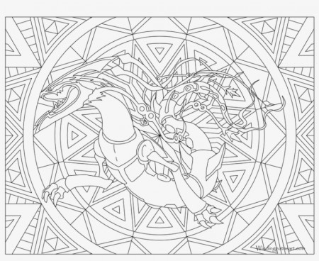 384 Mega Rayquaza Pokemon Coloring Page - Mandalas De Pokemon Para ...