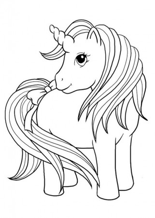 Cute Baby Unicorn Coloring Page - Coloring Sheets