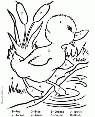 Free Easter coloring page of duck - 004