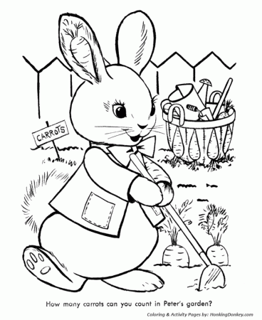 Peter Cottontail Coloring Pages - Peter Cottontail's Garden ...