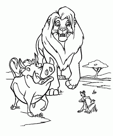 educacion: colorea personajes del rey leon