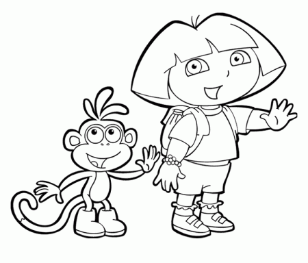 dora-and-boots-colouring-pages-printable-228 | COLORING WS