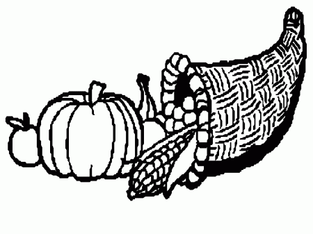 cornucopia basket Colouring Pages