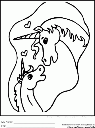 Unicorn Coloring Pages Mommy Baby Kids Coloring Pages On Dot Com 