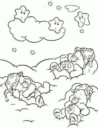 Care Bear Sleeping Coloring Pages - Care Bears Coloring Pages 