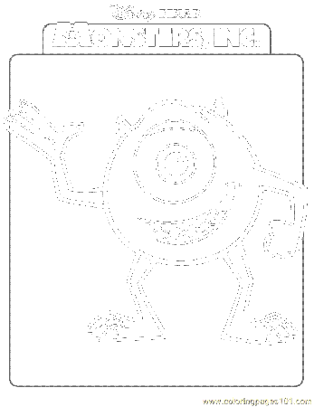 Coloring Pages Monsters Inc Coloring Page 01 (Cartoons > Monsters 