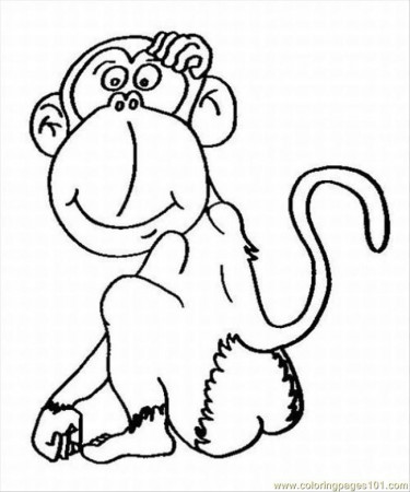 Coloring Pages Oring Pages Spider Monkey Lrg (Mammals > Monkey 