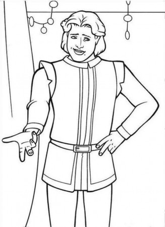 Shrek The Third Charming Prince Coloring Page Coloringplus 213244 