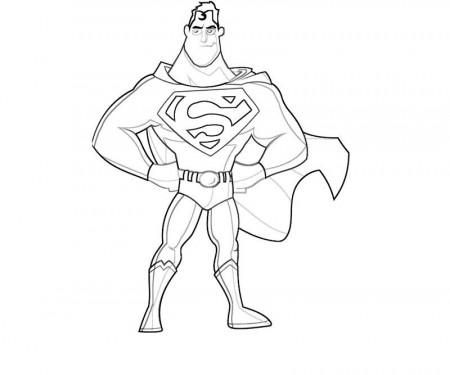 simple Superman Coloring Pages for kids | Great Coloring Pages