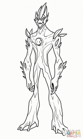 Printing Ben Alien Force Swampfire Coloring Page - deColoring