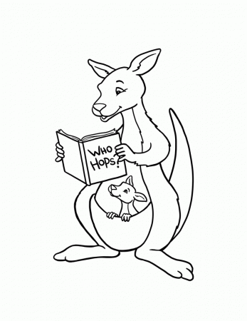 Images-of-Kangaroo-Coloring-Pages | COLORING WS