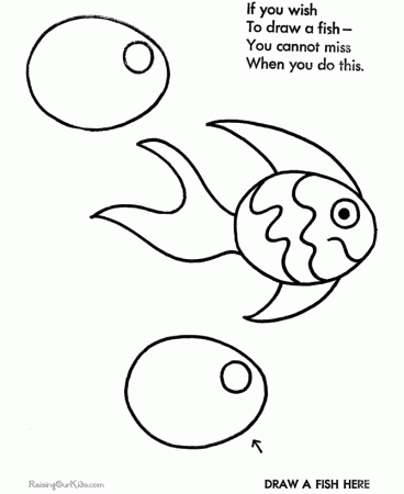 Step by step - Draw a fish 026