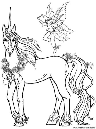 Unicorn and faerie drawing | Centaurs, unicorns and other mystical cr…