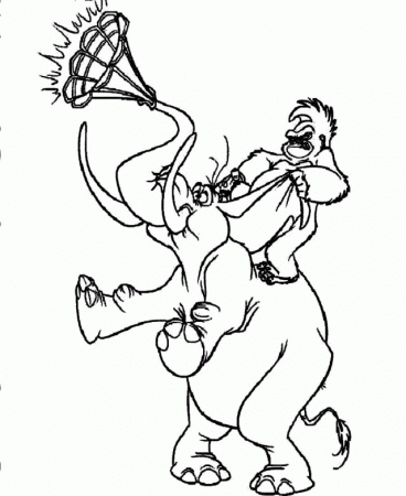 Download Terk Forcing Tantor To Blow The Trumpet Tarzan Coloring 