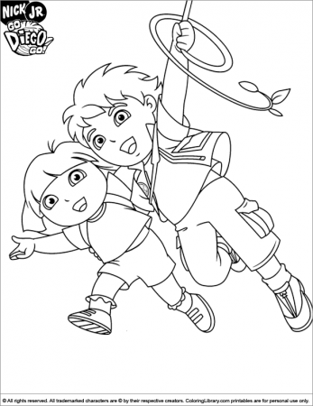 Go Diego Go coloring pages in the Coloring Library