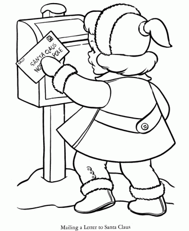 christmas letter to santa claus coloring page