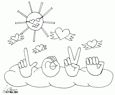 love cloud Coloring Pages Printable