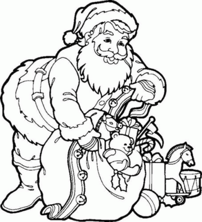 Santa Coloring Pages For Kids | Coloring Pages