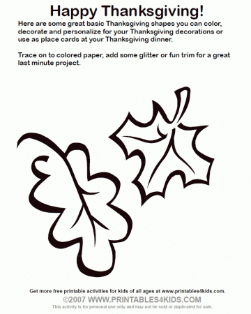 Fall Leaves Coloring Shapes : Printables for Kids – free word 
