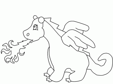 silly dragon Colouring Pages