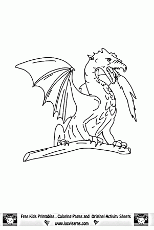 Free Dragon Page Coloring, Lucy Learns Dragon Coloring sheet to 