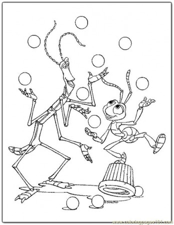 Coloring Pages 001 Bugs Life 2 (Cartoons > A Bugs life) - free 
