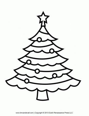 Printable Paper Christmas Tree Template Clip Art Amp Coloring 