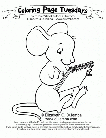 dulemba: Coloring Page Tuesday - Drawing Mouse