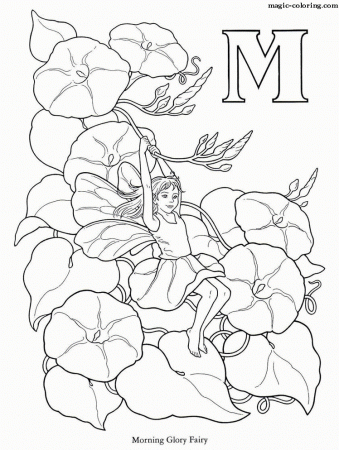 alphabet flower fairy Colouring Pages (page 3)