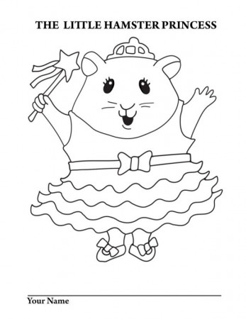 Cool The Little Hamster Princess Coloring Page | Laptopezine.