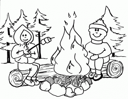 Camping Coloring Pages For Kids - Free Coloring Pages For KidsFree 