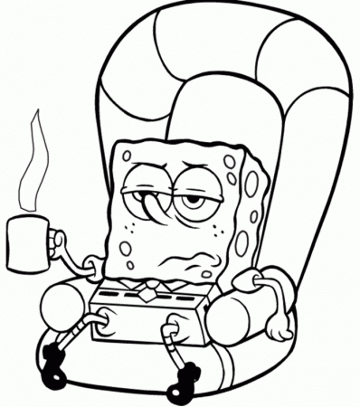 Spongebob Sick Coloring Page - Spongebob Cartoon Coloring Pages 