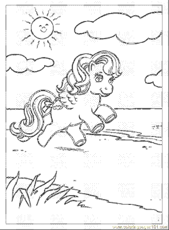 Coloring Pages Summer Vacation For Pony (Cartoons > Others) - free 