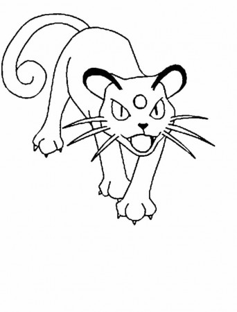 Pokemon Persian Coloring Pages - Pokemon Coloring Pages : Girls 