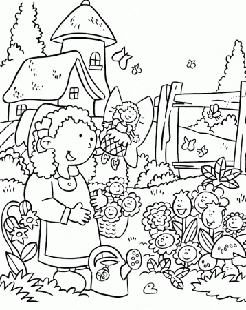 Daisy Flower Garden Coloring Pages