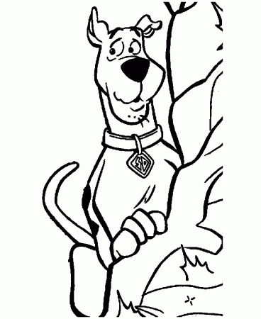 Scooby Doo coloring pages - Scooby Hides